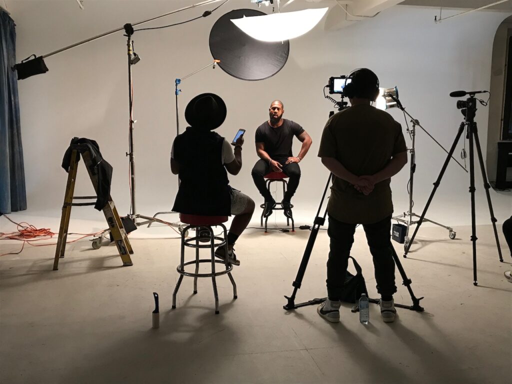 video shoot in the studio